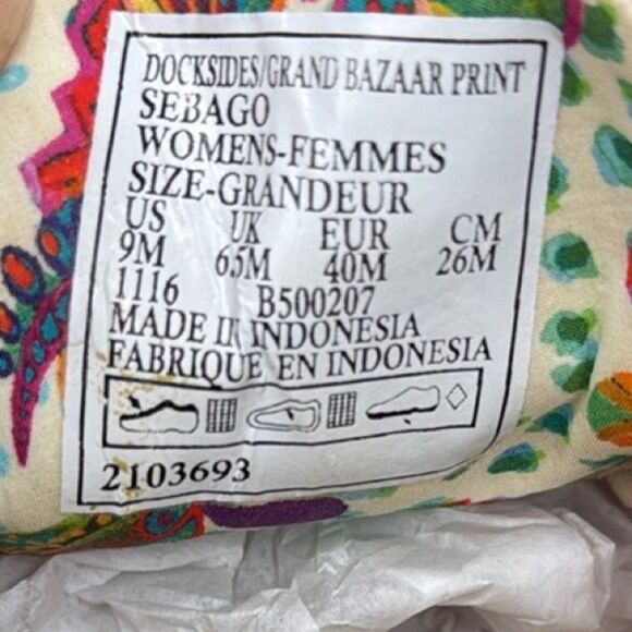 Sebago Colorful Canvas Dockside Deck Shoes in Grand Bazaar Print - Picture 15 of 15